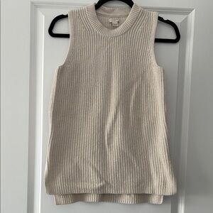 J. Crew Size XS Sleeveless Knit Wool Blend Sweater - Cream